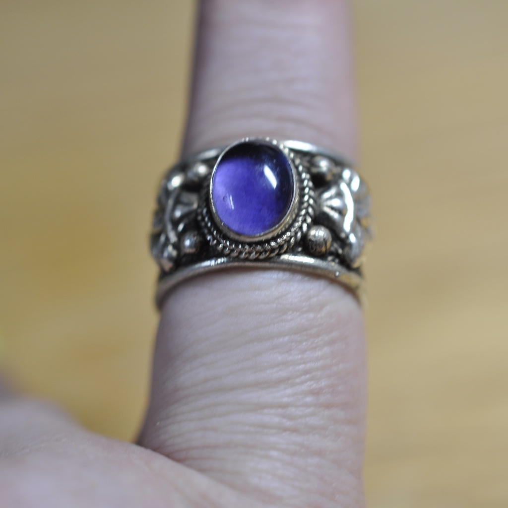 Twilight Night Vides Spiritual Philosophers Stone Silver Rare Tanzanite Sz 8